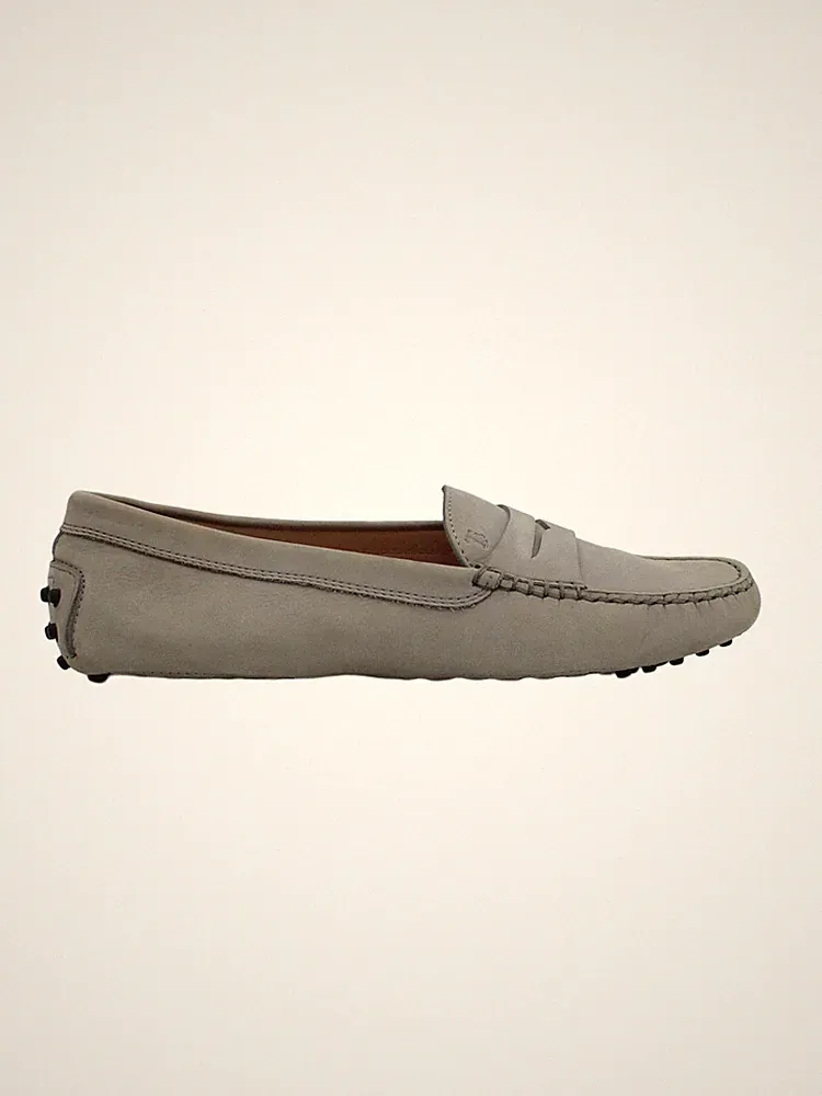 Tod's Herrenschuhe UK 4,5 Grau 100% Wildleder Halbschuh