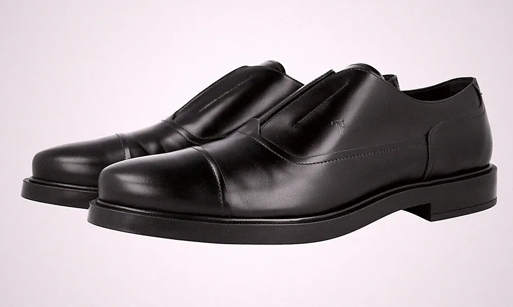 TOD'S Leder High-End Business Slip-On Schuhe Loafer - Schwarz - NEU