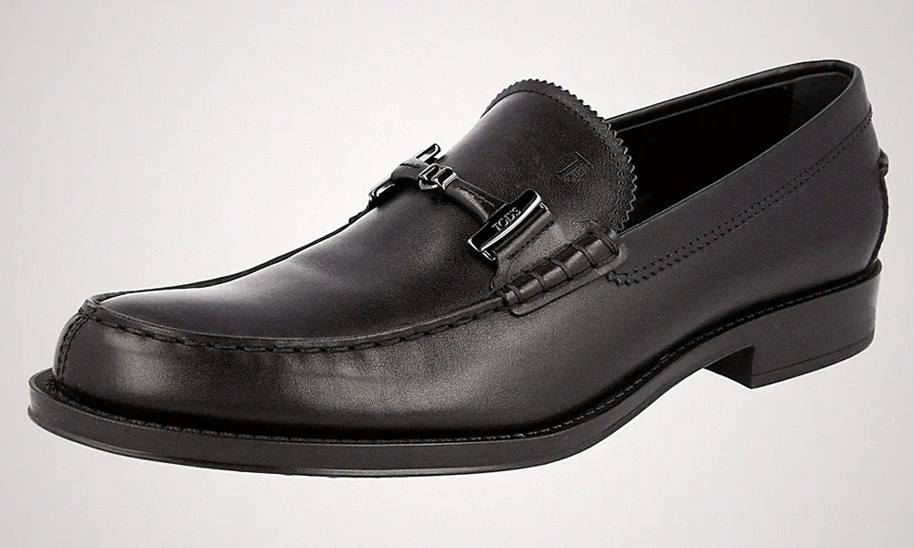 TOD'S Leder Loafer Slipper Business Anzug Schuhe - Schwarz - NEU - 10,5 44,5