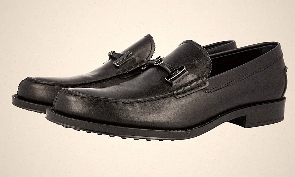 TOD'S Leder Loafer Slipper Business Anzug Schuhe - Schwarz - NEU - 10,5 44,5