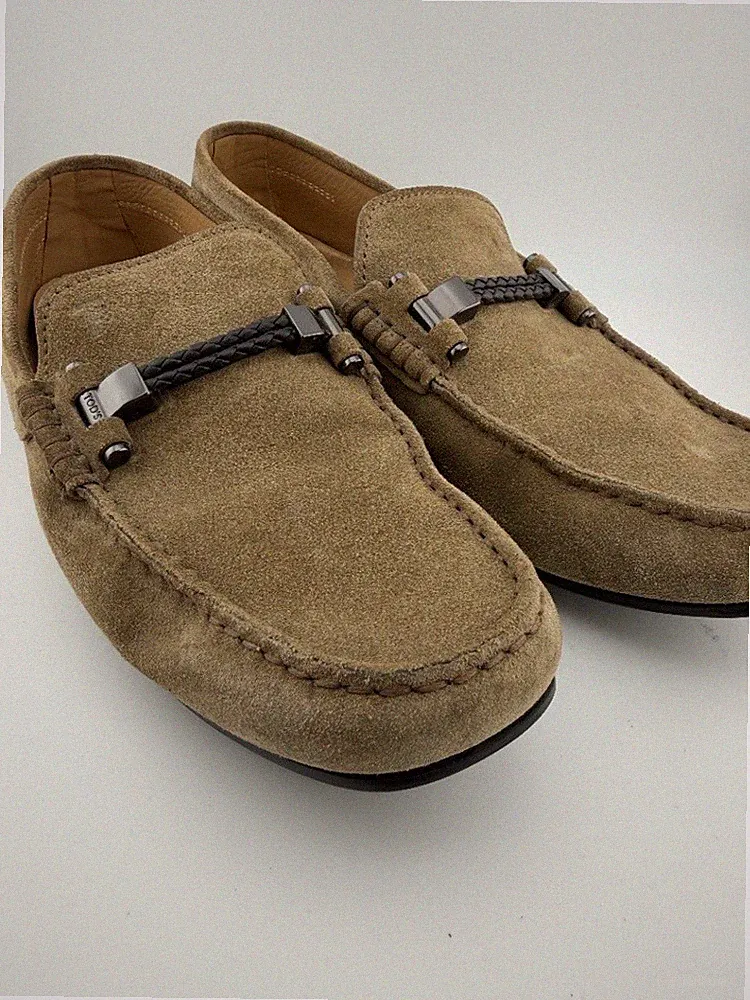 Tod's limited edition Men's Suede Driving Loafers Tan 6.5 Made in Italy