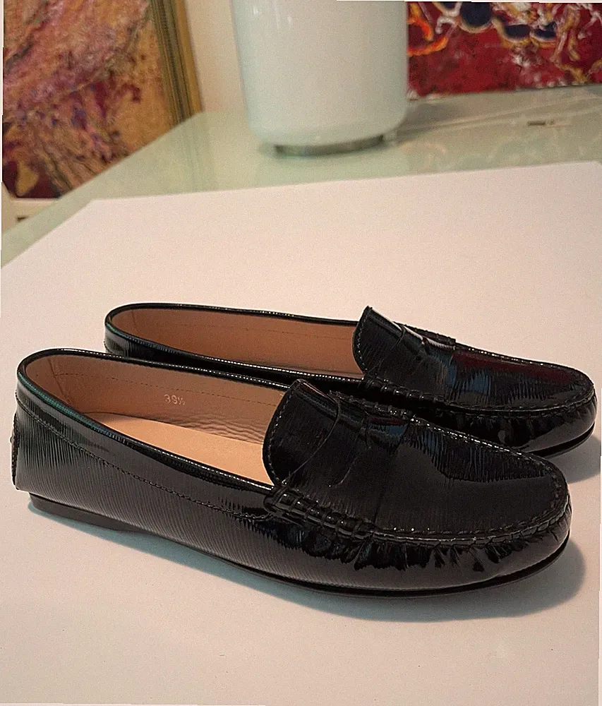 TOD´S Loafer Damen, Lackleder Schwarz, Größe 39,5, absolut neuwertig