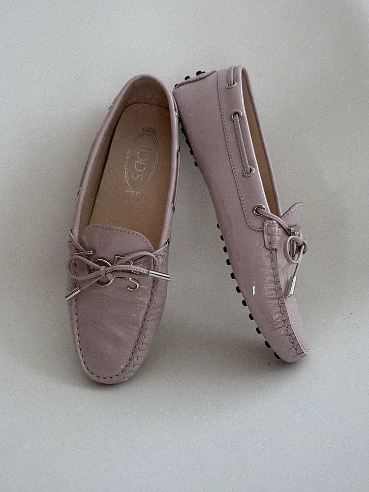 Tod‘s Loafer Gommino Lack Leder Rosa 39