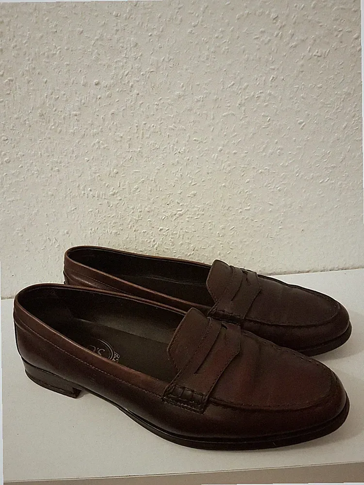Tod's Loafer Herren Schuhe Grösse 41 Braun Vibram