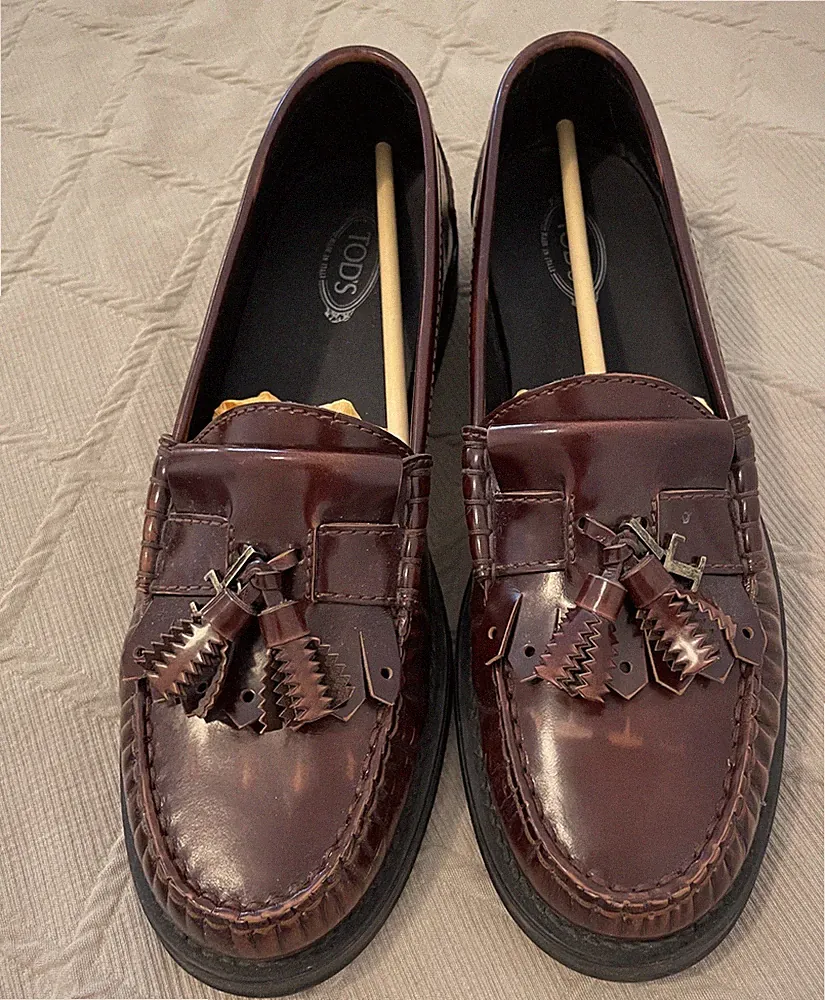 Tod‘s Loafer Mokassin gr. 38,5 kaum getragen, farbe weinrot