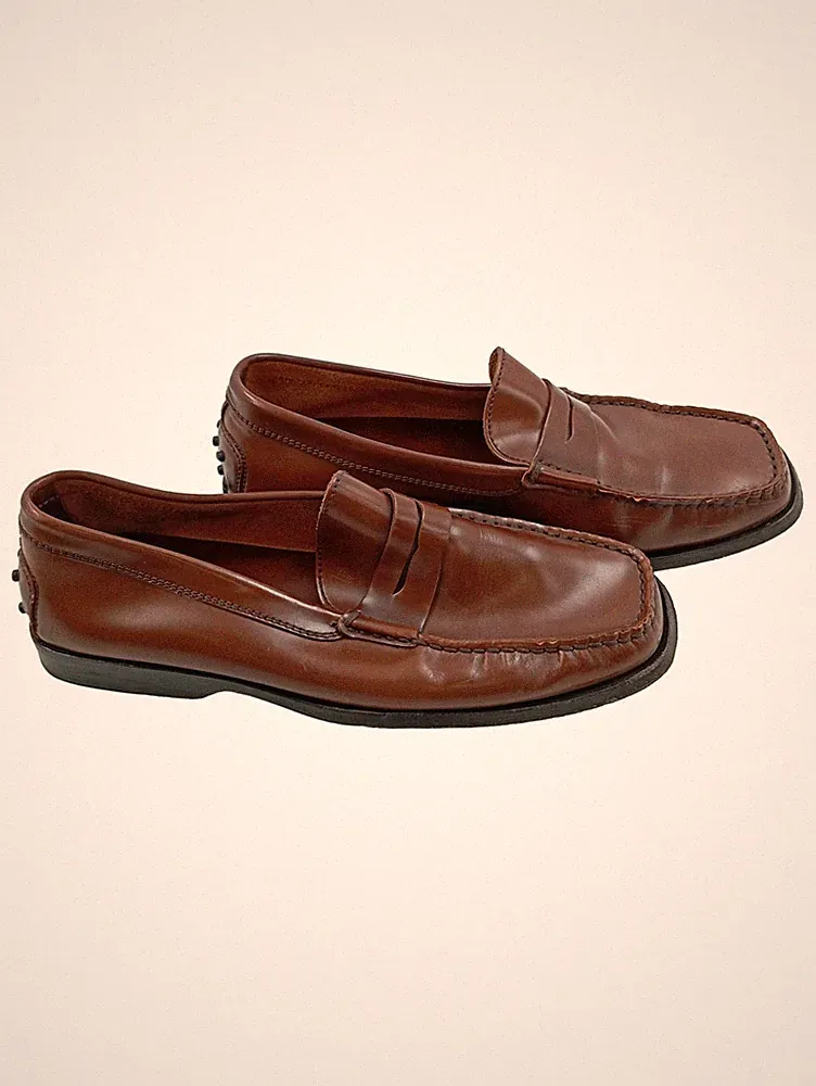 Tod's Loafer Mokassin Leder Braun Herren Gr. 40.5
