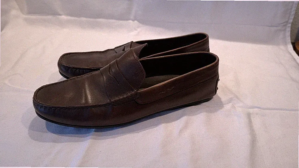 TOD's Loafer Slipper Mokassin 10 Braun Gummisohle