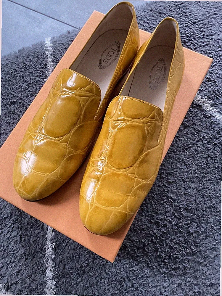 Tod's Mocassins Loafer Slipper gelb Gr. 39