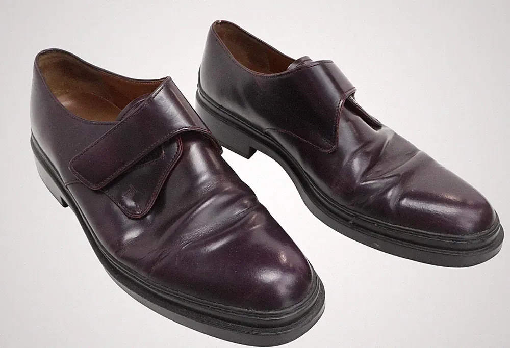 TOD'S Schuhe Damen EU 38 Lila Verziert Leder Monk Strap Loafer Flach