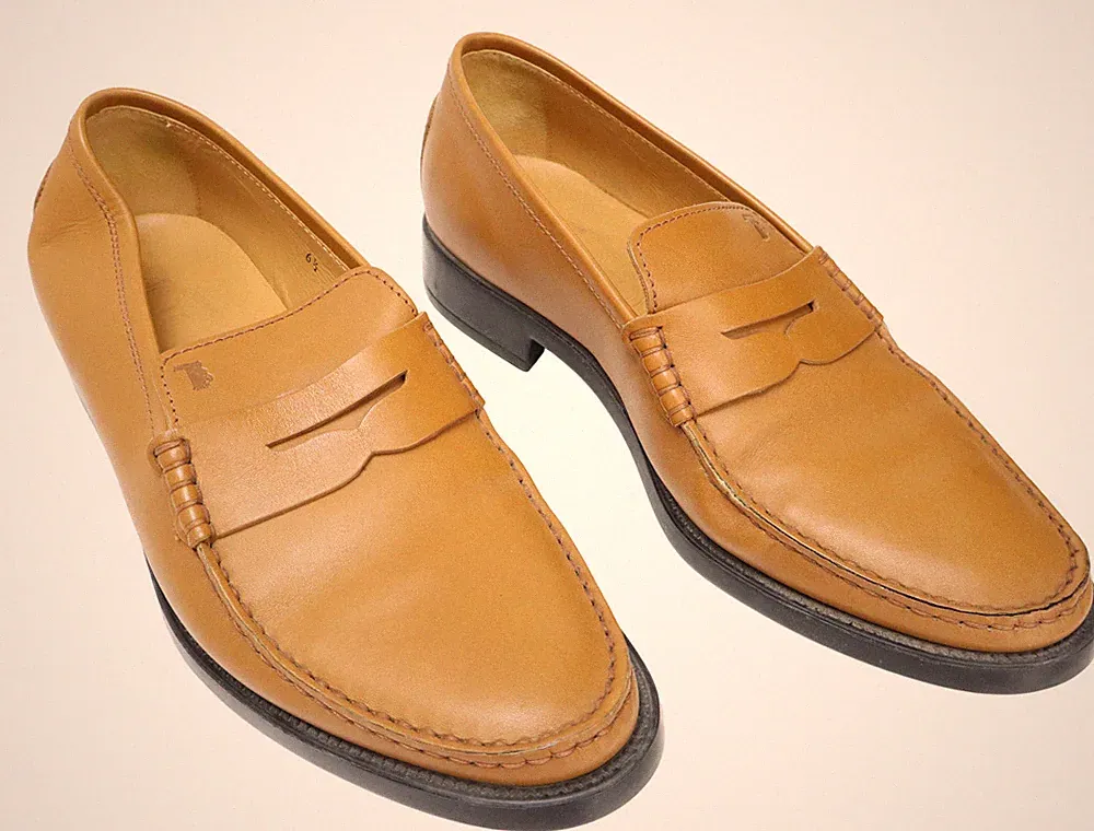 TOD's Shoes Men's EU 40 Loafers Flat Slip On Rigid Sole Brown