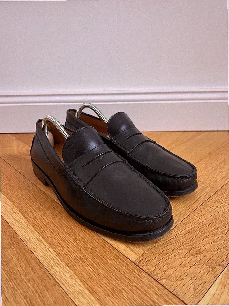 TOD`s Slipper/Loafer Leder Gr.8 Schwarz Top in einem sehr gutem Zustand
