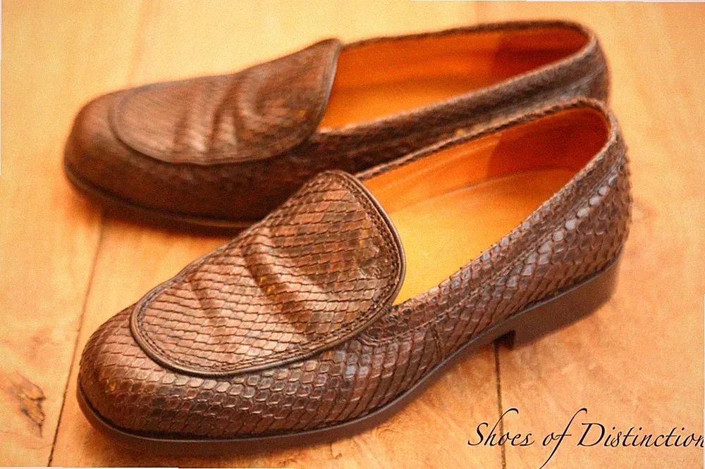 Tod's Tods braune Leder Pythonhaut Halbschuhe Pumps Schuhe Damen UK 2 US 5 EU 35
