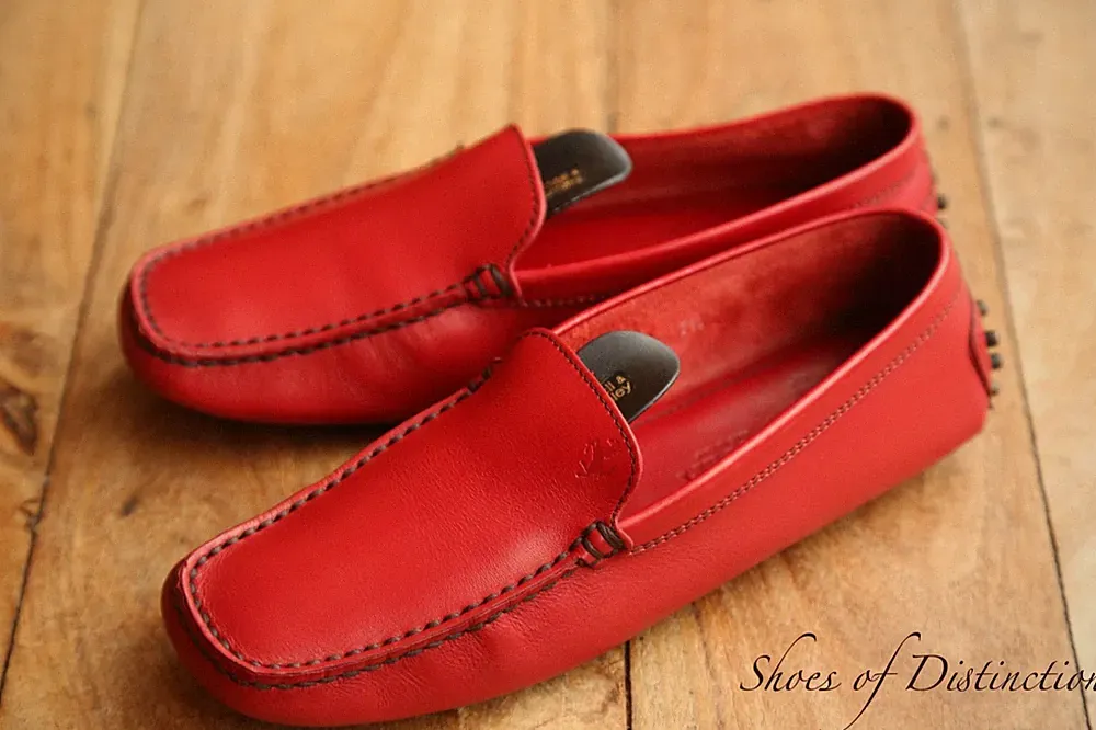 Tod's Tods Ferrari Rot Leder Halbschuhe Pumps Schuhe Damen UK 4,5 US 7,5 EU 37,5
