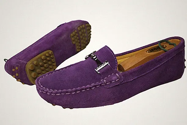 Tod's Tods Womens Gommino Driving Moccasins Loafers Shoes 41 11 Horsebit Purple