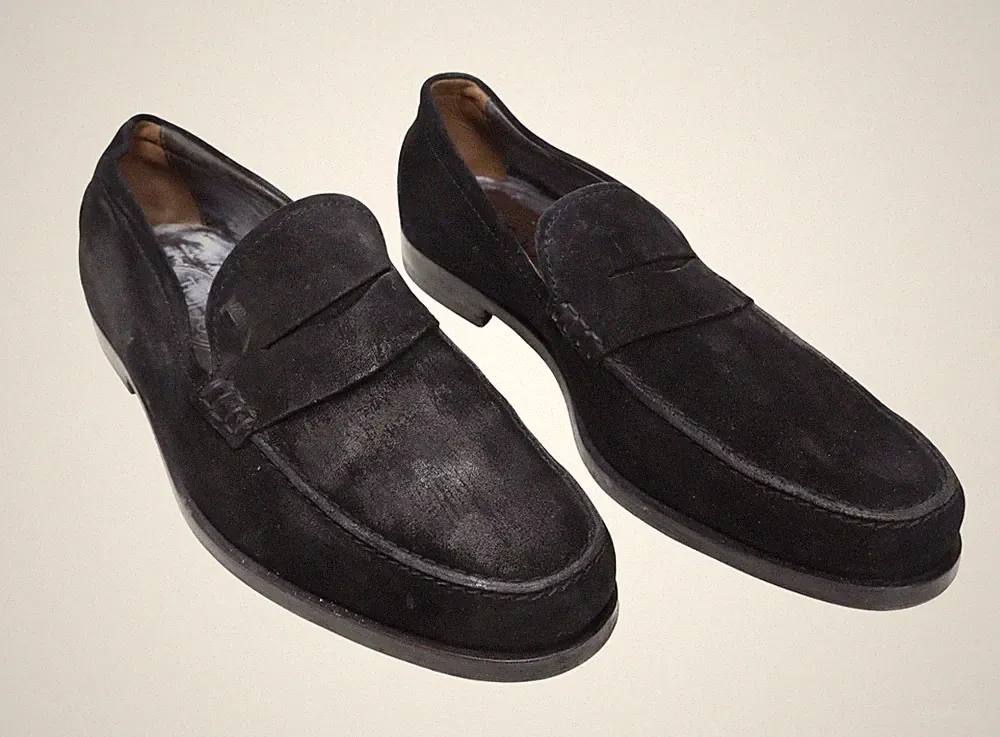 TOD's Vibram Shoes Men's UK 6.5 Oxford Loafers Rubber Heel Rigid Black