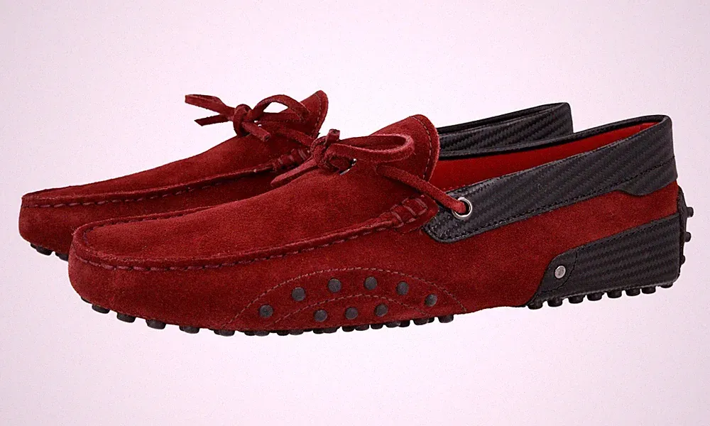 TOD'S x FERRARI Gommino Mokassins Loafer XRM0EO0H6007B7027N Rot NEU