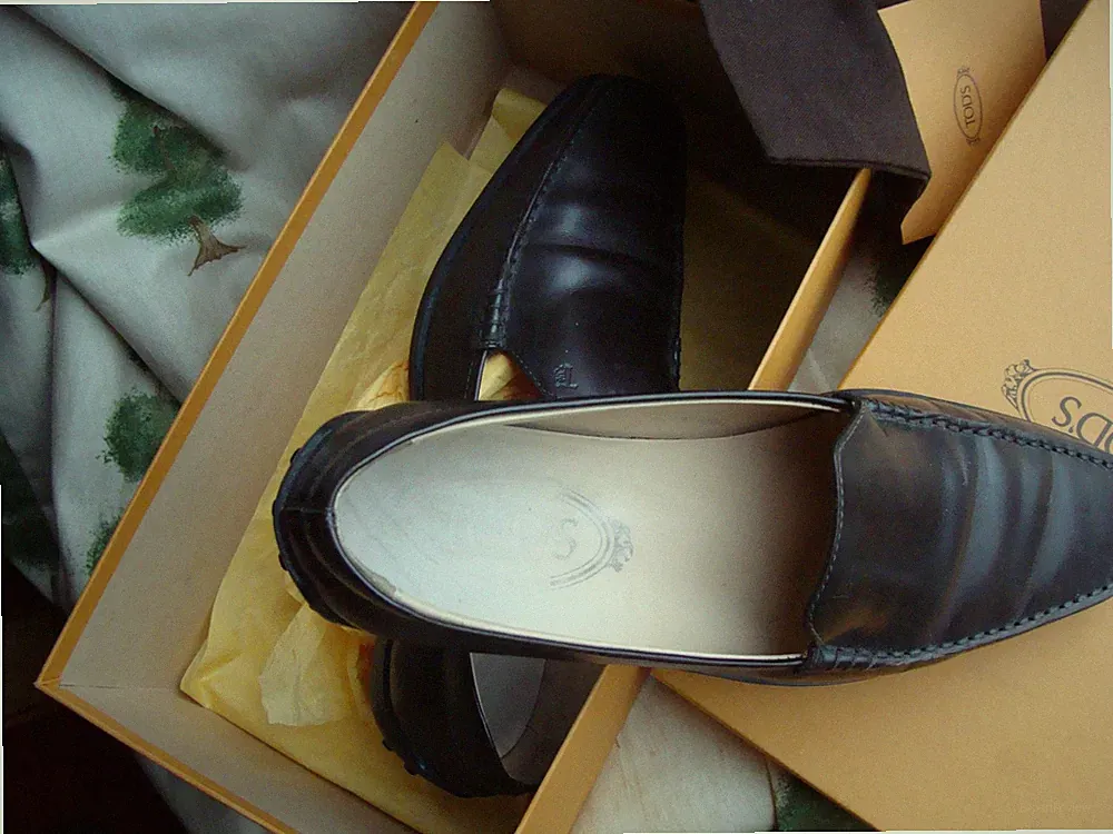 TODS BRAUNE LEDER Pumps Flats Schuhe HALBSCHUHE UK 4,5 / 37. 5 + Box
