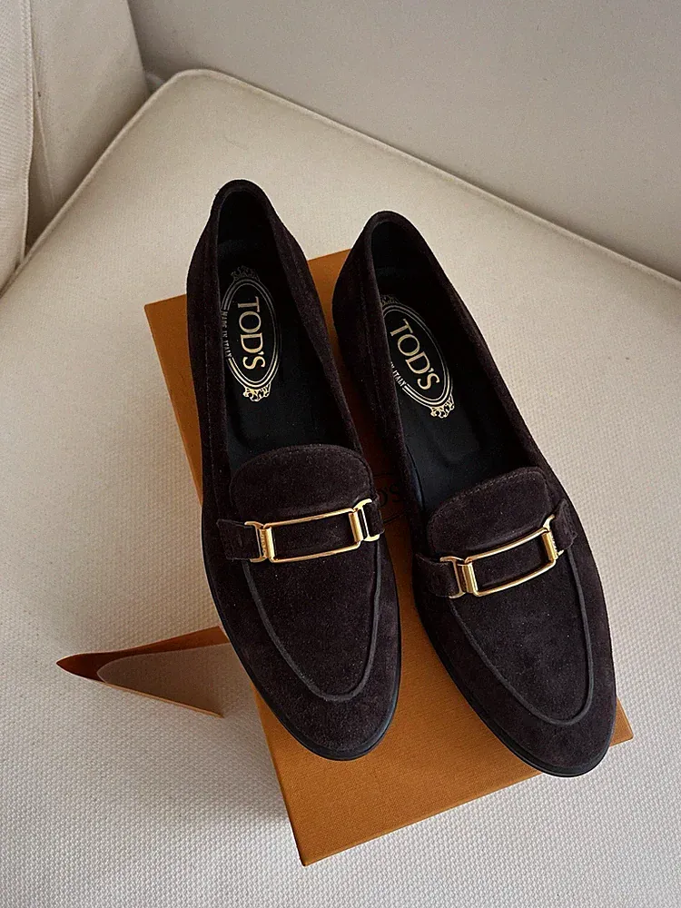 Tods Damen Loafer Wildleder Dunkelbraun Gr.38