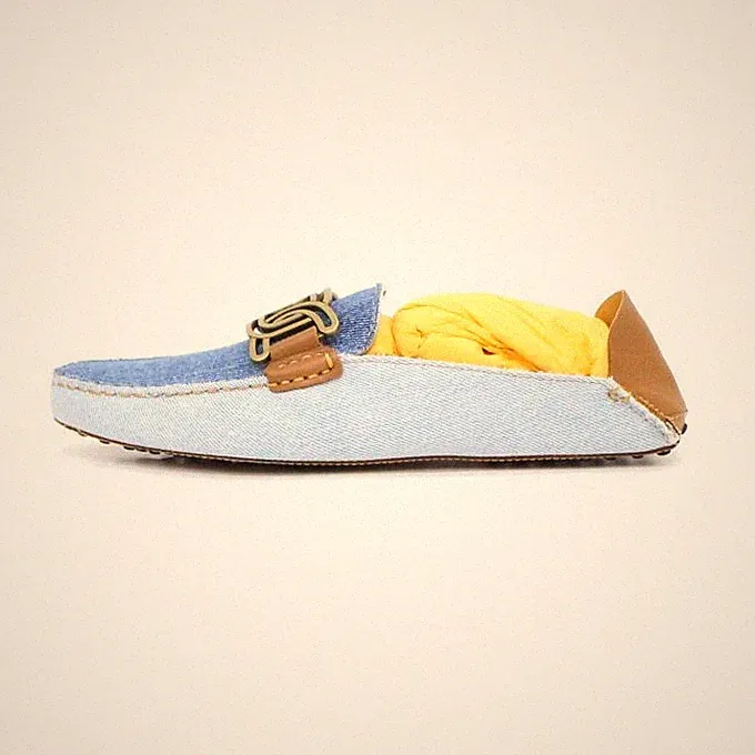 Jeansstoff Pantolette