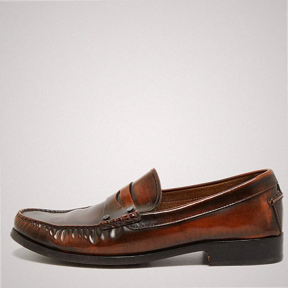 Tods Größe 44,5 zweifarbige Leder Penny Loafer