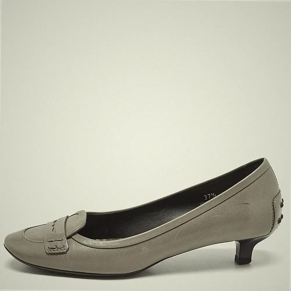 Tods grüne Leder Loafer Pumps Größe 37,5