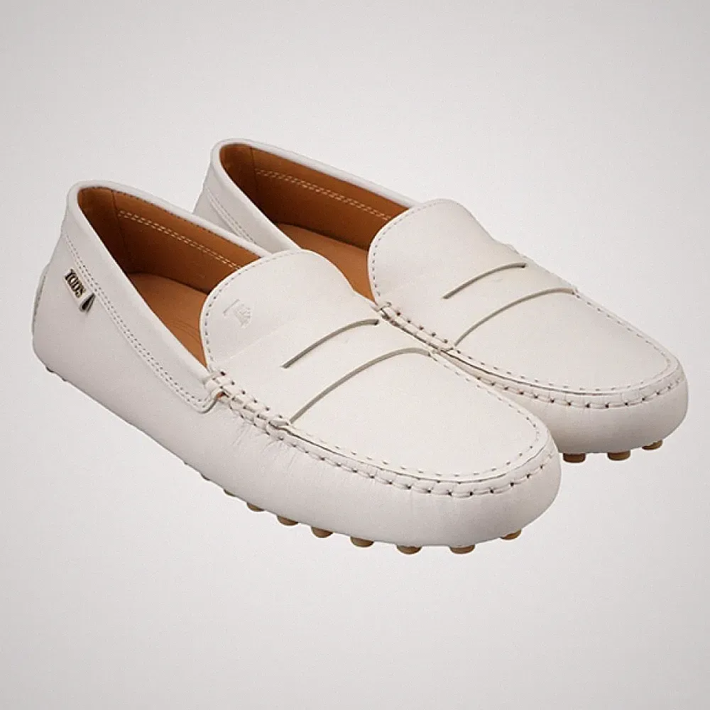 Tods Leder Fahrschuhe cremeweiß 151475609
