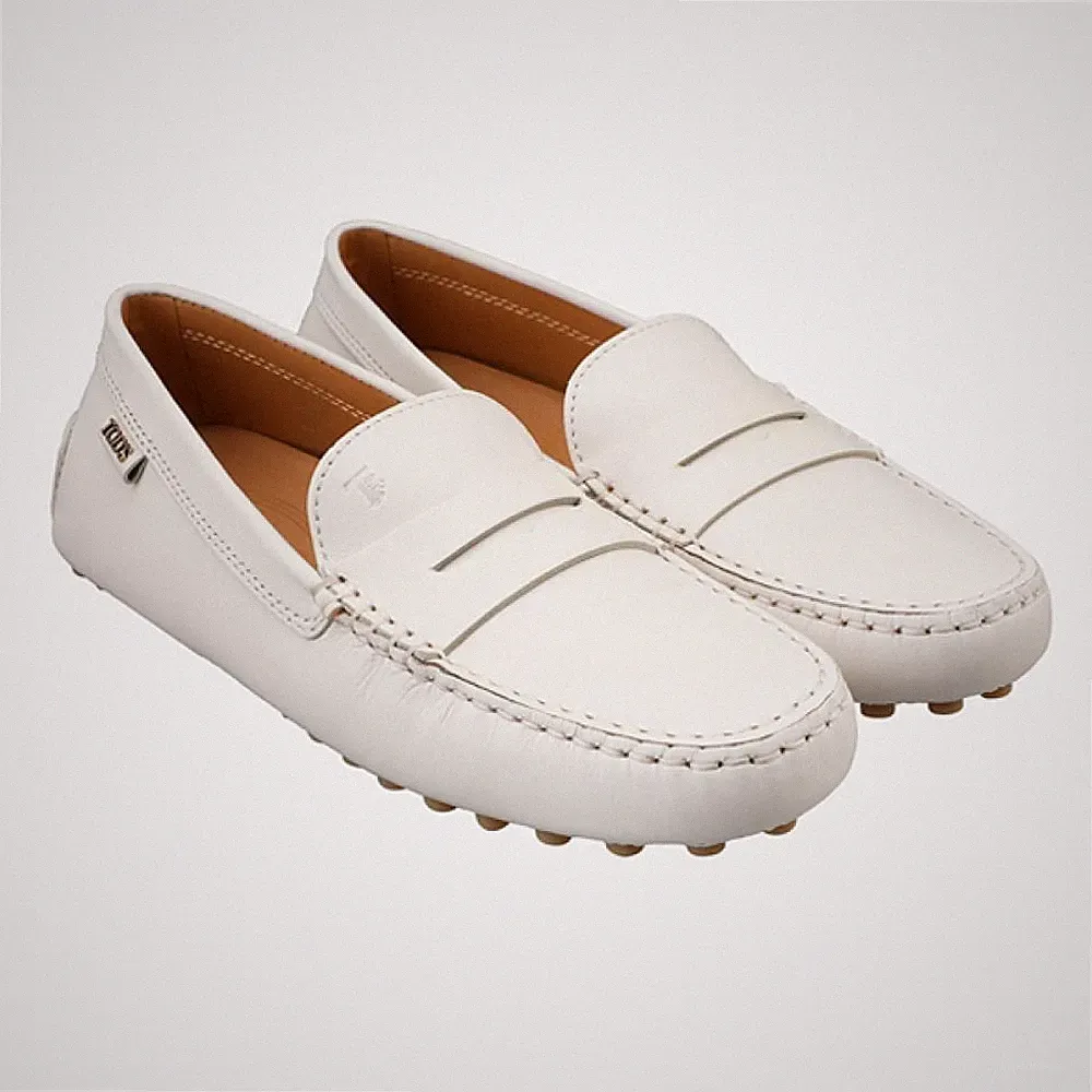 Tods Leder Fahrschuhe cremeweiß 151475609 [U]