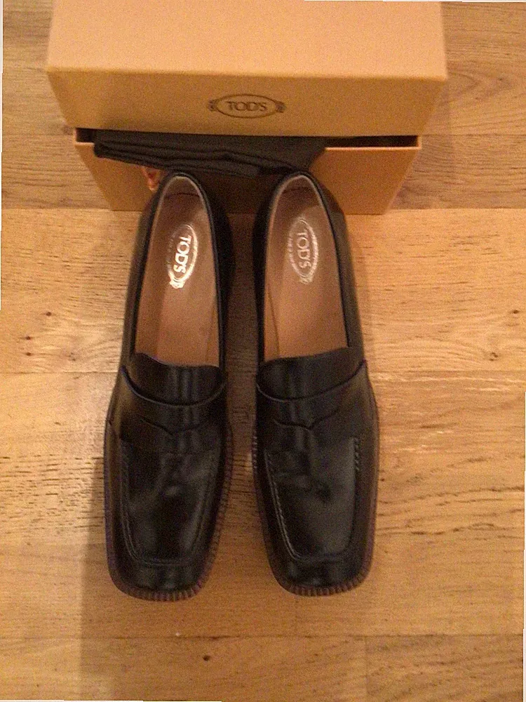 tods Loafer Größe 40;5, schwarzes Leder ungetragen Neu
