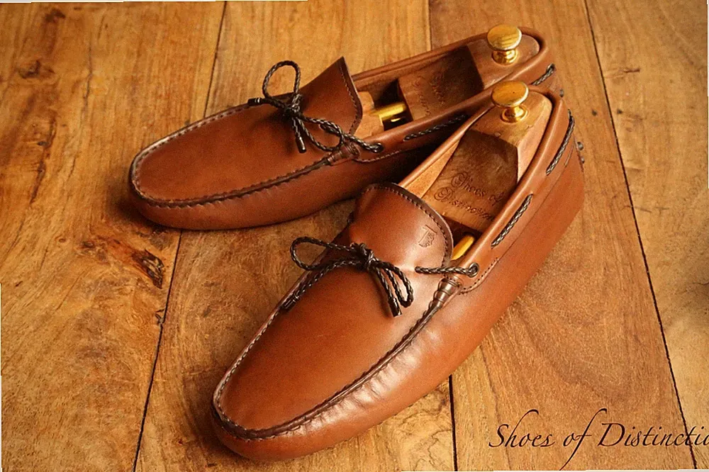 Tods Tod's hellbraune Leder-Fahrschuhe Halbschuhe Herren UK 8 US 9