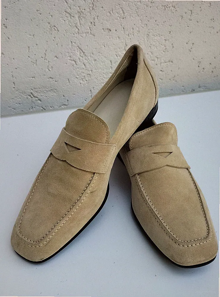 Tods Tod,s Schuhe Loafer Wildleder Beige Gr. 9 / 43