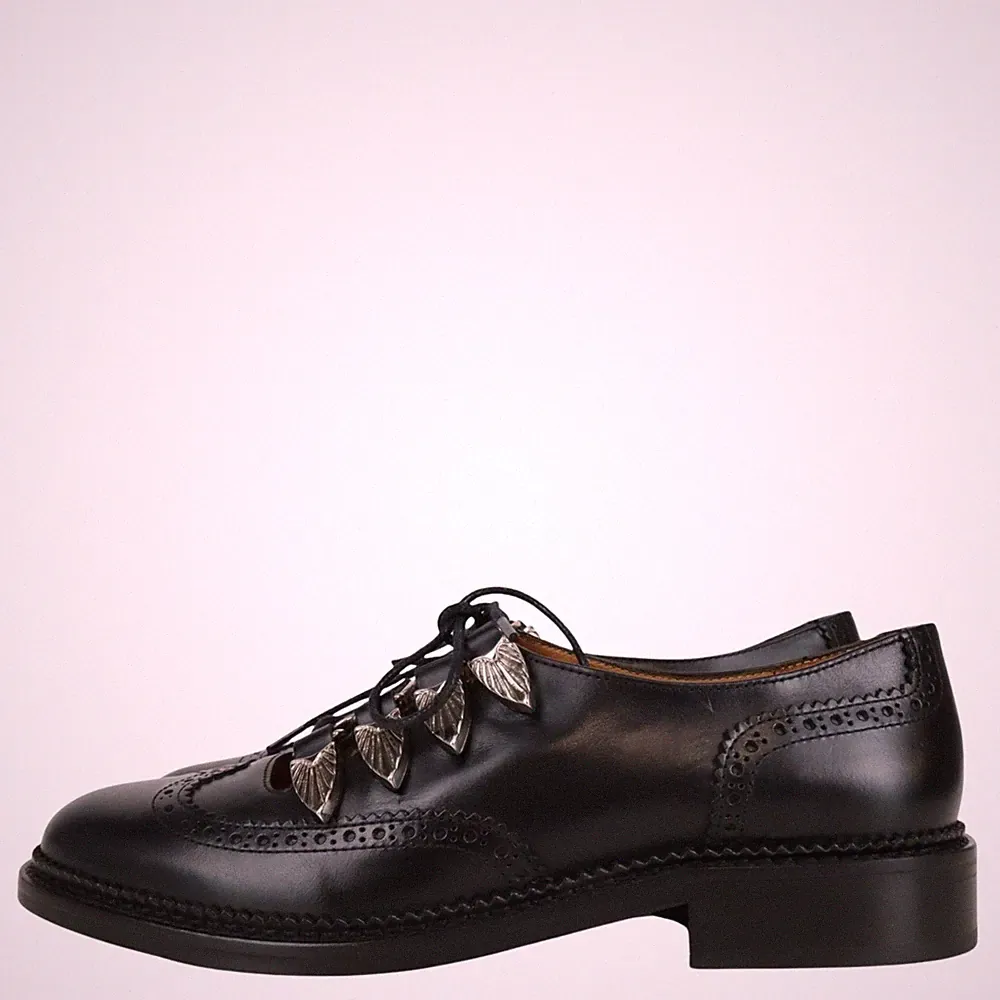 Toga Damen Schuhe Loafers Gr. 39 Schwarz Leder Halbschuhe Mokassins