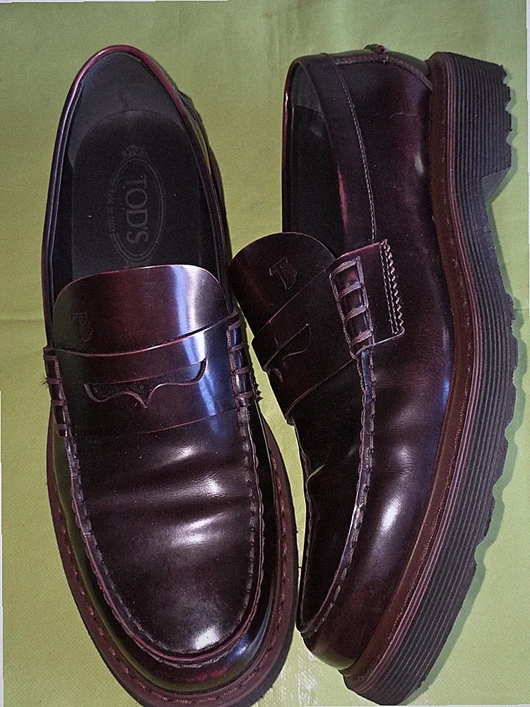 Tolle Tod's Herrenschuhe Loafer Gr.44 UK 10 Dunkelrot