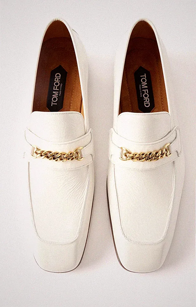 TOM FORD BAILEY Chain Loafer Schuhe Shoes Sneakers Leder Mocassin Slippers 43,5