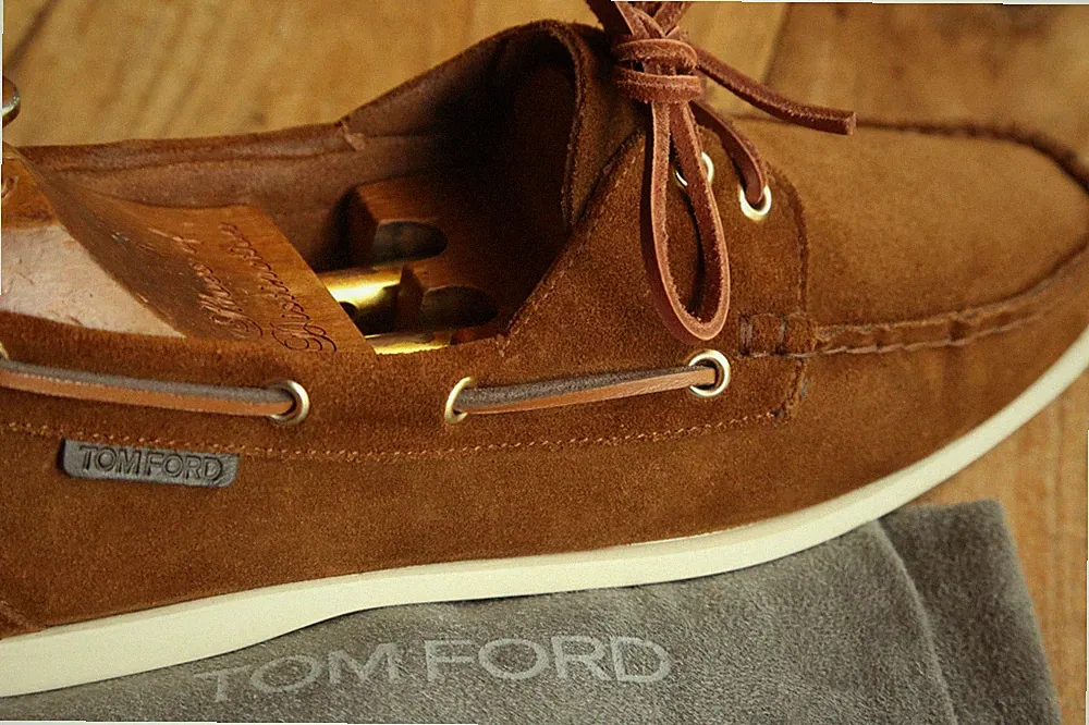 Tom Ford Braun Wildleder Bootsschuhe Halbschuhe Herren UK 9 US 10 EU 43