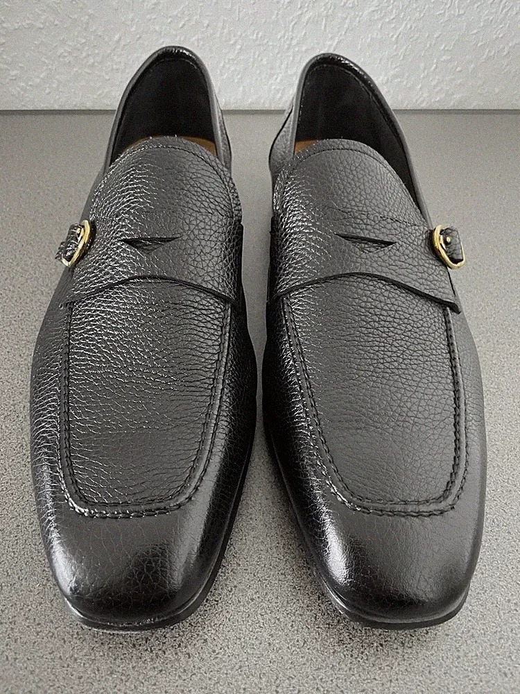 TOM FORD Luxus Loafer Gr. 43,5 / US 9,5 Neu Leder Schwarz Made in Italy OVP