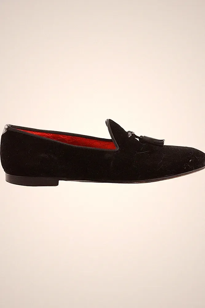 TOM FORD SCHWARZ HERREN SAMT HALBSCHUHE EU 42 UK 8 US 9