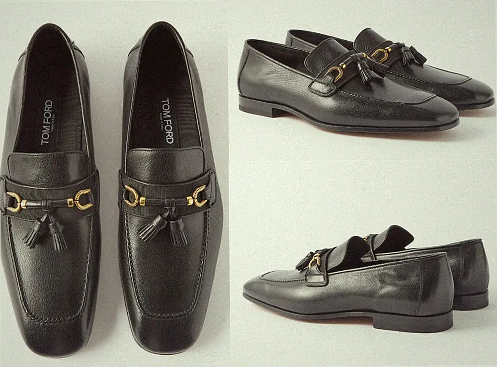 TOM FORD Tasselled Loafers Schuhe Sneakers Shoes Mokassins Grained Calf New 40