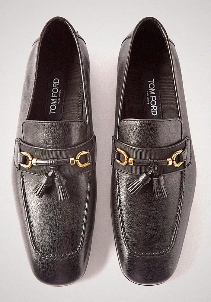 TOM FORD Tasselled Loafers Schuhe Sneakers Shoes Mokassins Grained Calf New 43