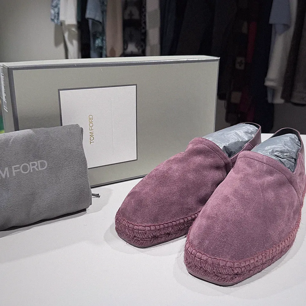 Tom Ford Wildleder Leder Espadrille Lila Halbschuhe 12 155879505 [U]