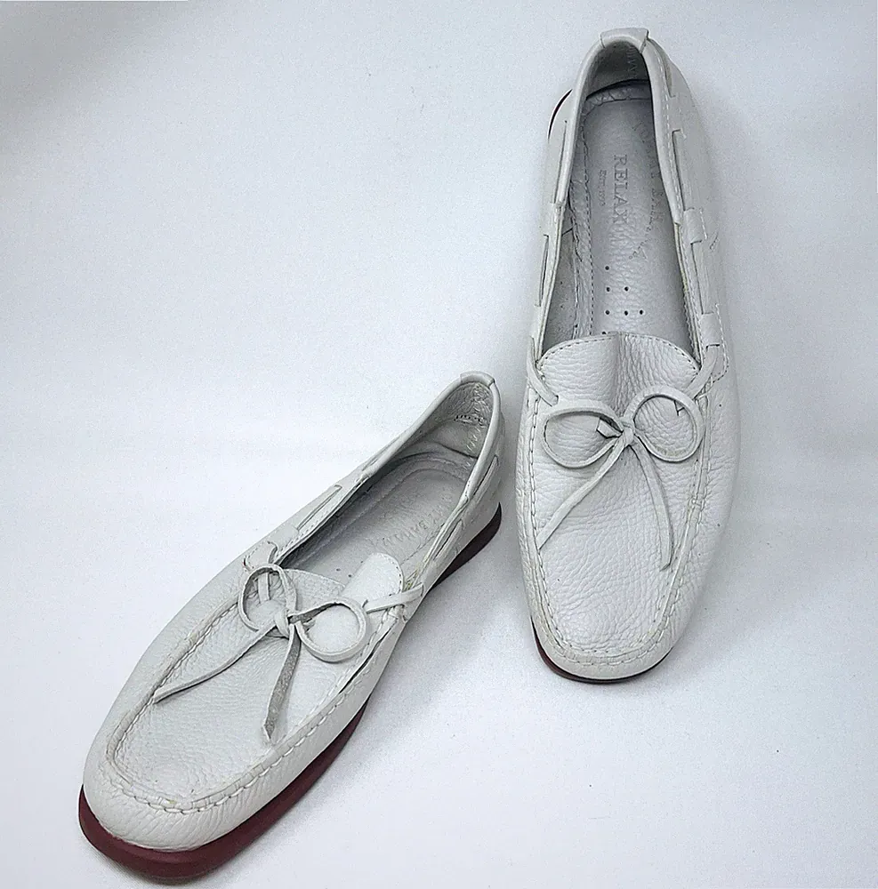 Elfenbeinfarbene Loafers Herren