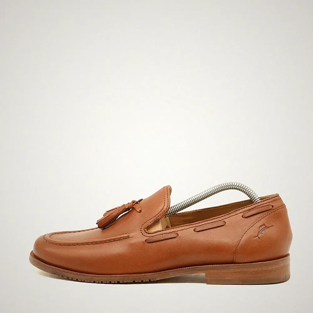 Tommy Bahama Herren Filip Slipper Braun Leder Bequem Loafer EU 42,5