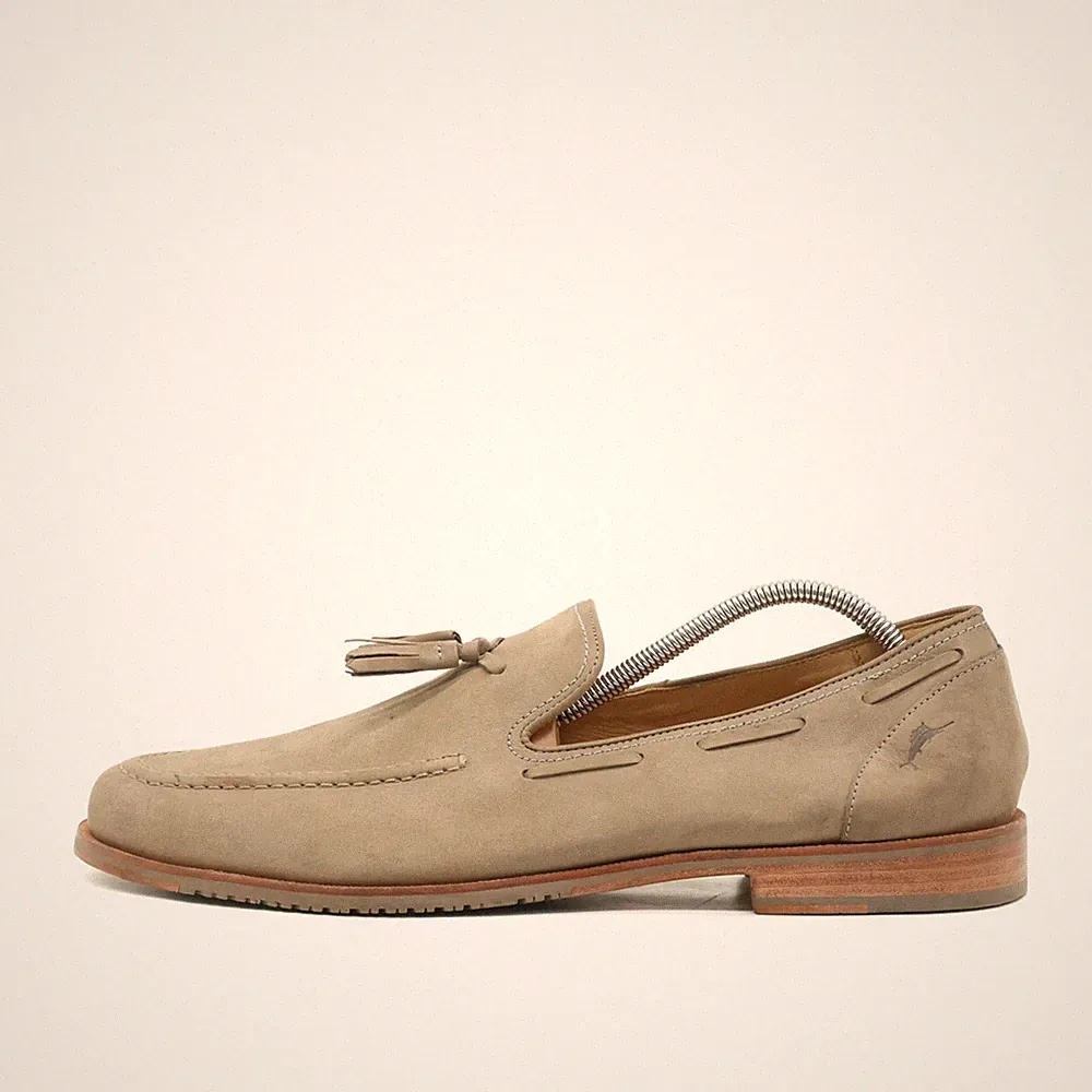 Tommy Bahama Herren Loafer EU 45 Filip Beige Quasten, Handgefertigt Kollektion