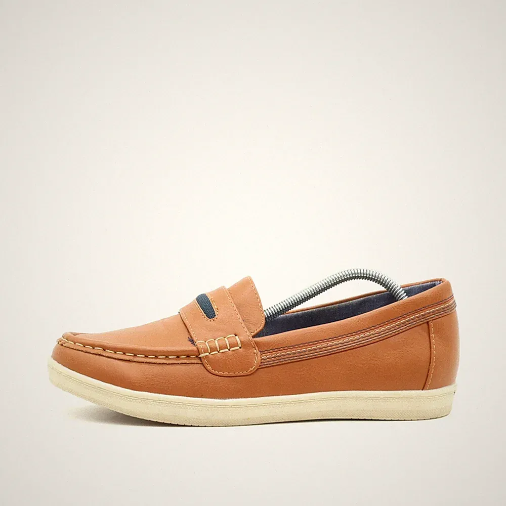 Tommy Hilfiger Damen Loafer EU 38 Dwayne Moc Cognac Komfort, Markendetail