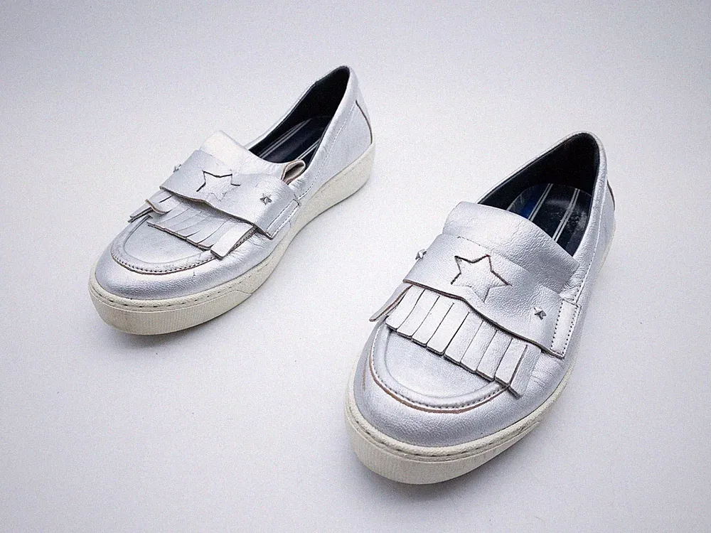 TOMMY HILFIGER Damen Loafer Slipper Mokassin Leder Gr. 38 EU Art. 40433-95