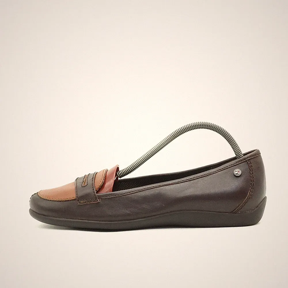 Tommy Hilfiger Damen Slipper EU 38.5 JESSE W23350M braun Low Top Penny Loafer