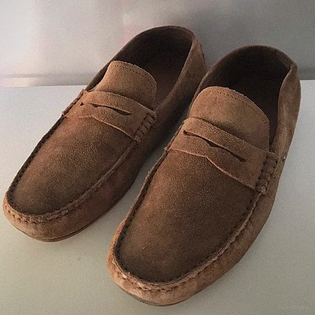 TOMMY HILFIGER Halbschuhe Wildleder Wildleder beige Gr. 9 43