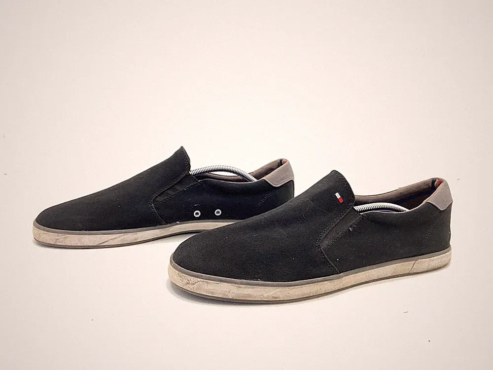 Tommy Hilfiger Herren Halbschuh Slipper Loafers Comfort Schwarz Gr. 46 (UK 11)