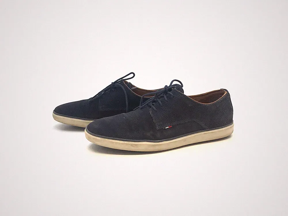Tommy Hilfiger Herren Halbschuhe Schnürer Loafers Comfort Blau Gr. 41 (UK 7)