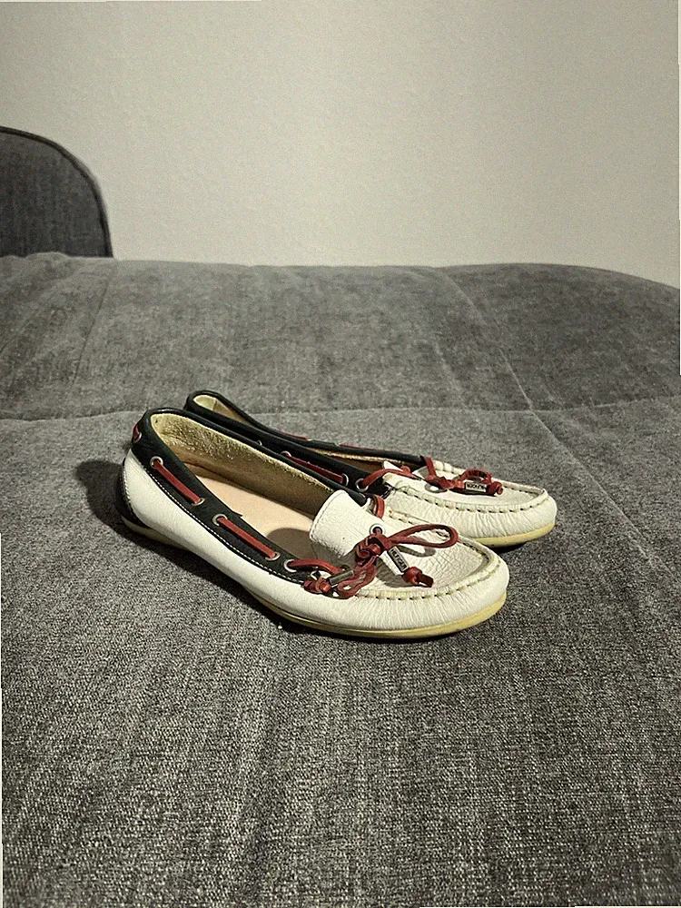 Tommy Hilfiger Loafer Mokassins Ballerinas Schuhe Weiß Gr 37