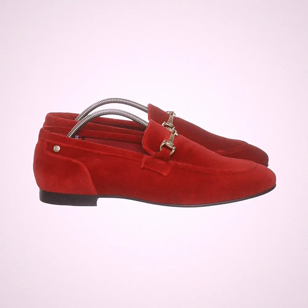 Tommy Hilfiger, Loafers, Größe: 41, Wildleder, Rot, Herren #EUn